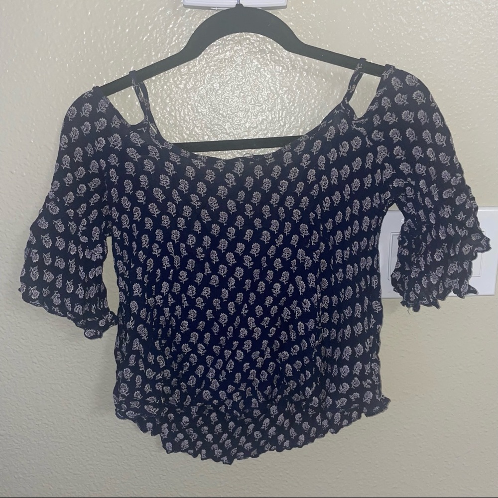 Floral open back top